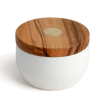 Berard France Olive Wood & Concrete Salt Keeper Box