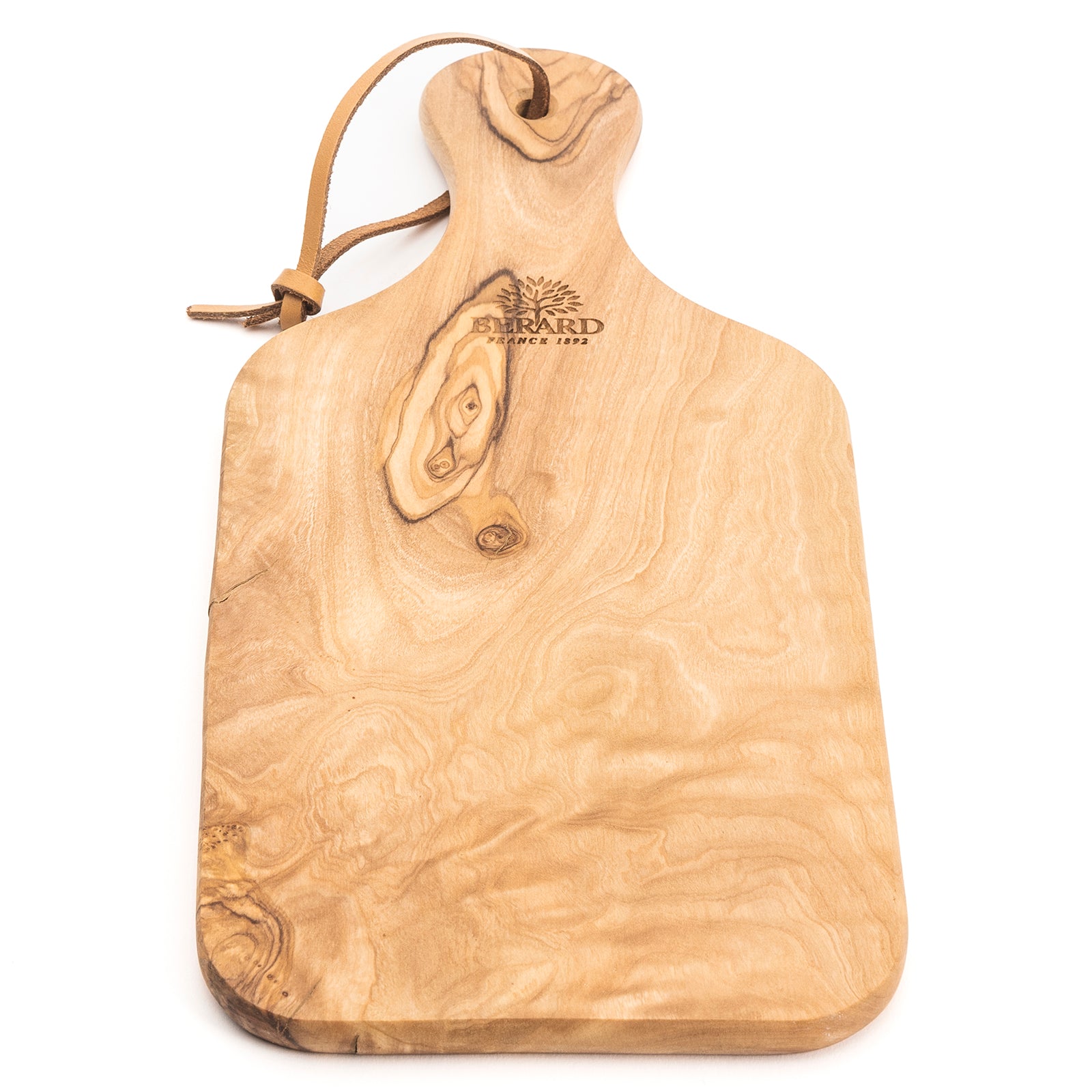 Berard Olivewood Handcrafted 10-Inch Cutting Board with Handle
