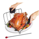 Cuisipro Roast & Serve Non-Stick Turkey and Poultry Roasting Rack, Black