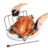 Cuisipro Roast & Serve Non-Stick Turkey and Poultry Roasting Rack, Black