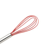 Cuisipro 10 Inch Silicone Flat Whisk, Red