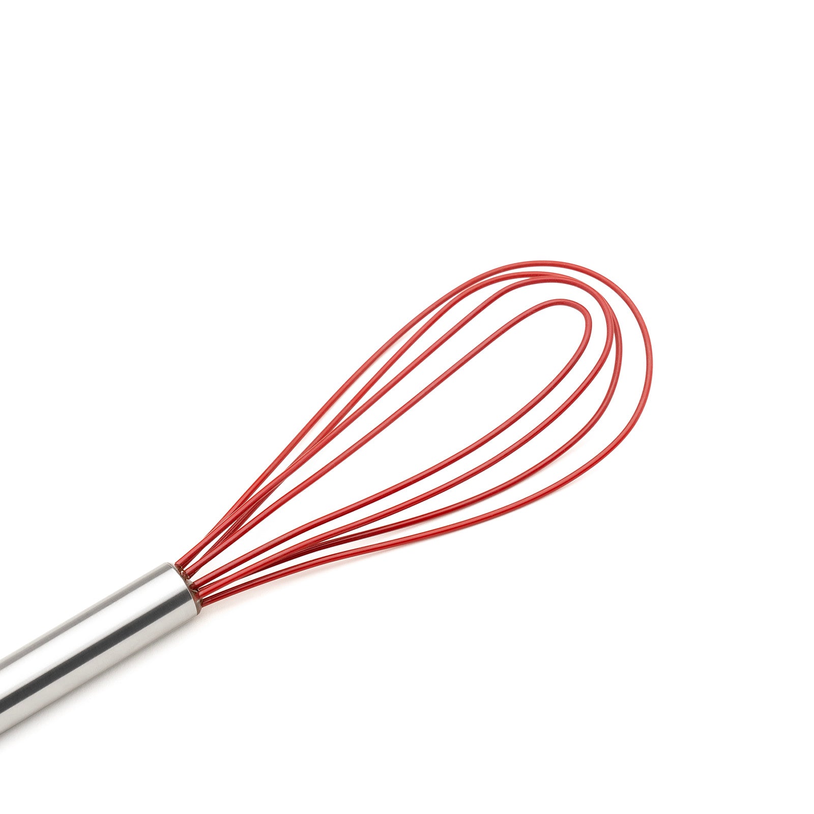 Cuisipro 10 Inch Silicone Flat Whisk, Red