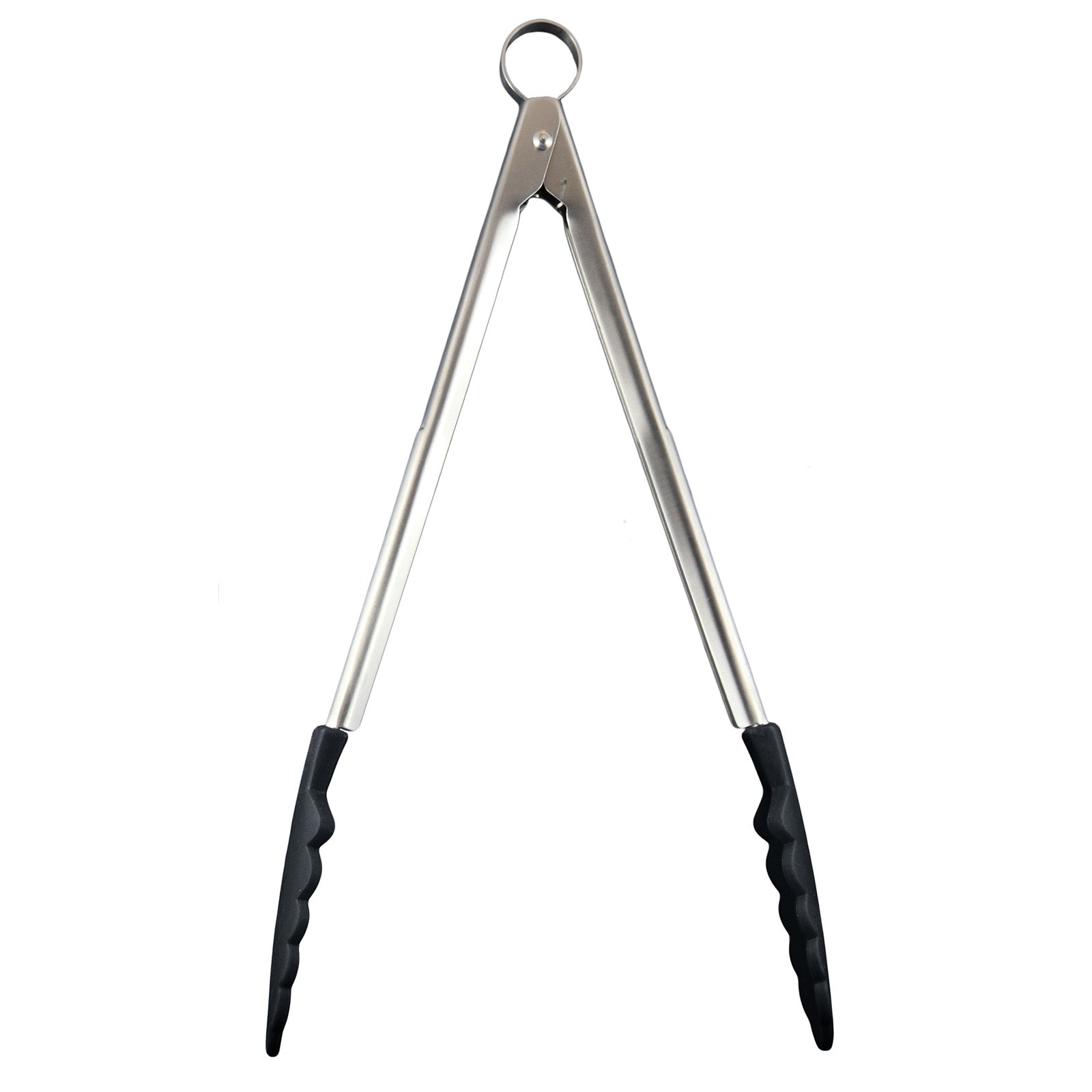 Cuisipro 12 Inch Silicone Locking Tongs, Black
