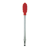 Cuisipro 12 Inch Stainless Steel Silicone Locking Tongs, Red