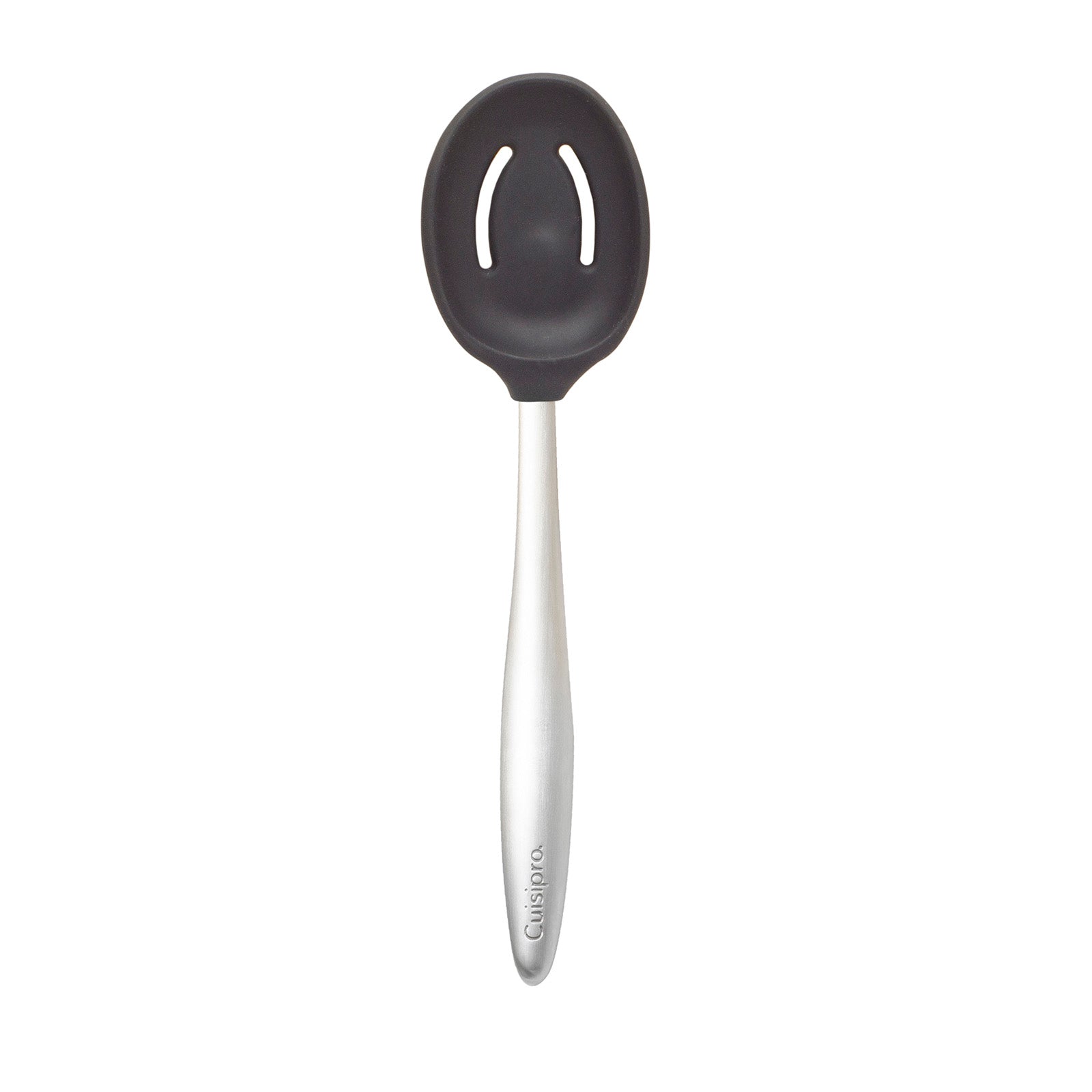 Cuisipro 8-Inch Silicone Piccolo Slotted Spoon, Black