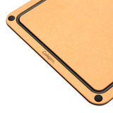 Cuisipro Fibre Wood Cutting Board with Silicone Feet, 16 x 11 Inch, Natural/Slate