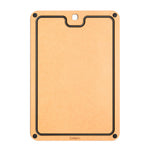 Cuisipro Fibre Wood Cutting Board with Silicone Feet, 16 x 11 Inch, Natural/Slate