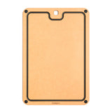 Cuisipro Fibre Wood Cutting Board with Silicone Feet, 16 x 11 Inch, Natural/Slate