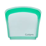 Cuisipro Pack-It Silicone Reusable Storage Bag, Set of 2, 200ml/6.75 oz, Green