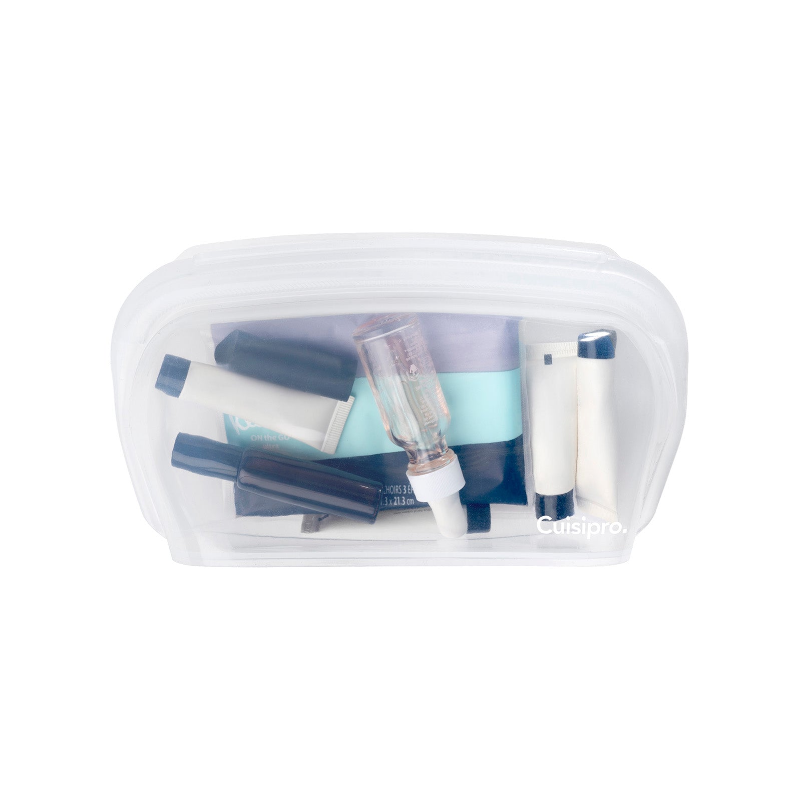 Cuisipro Pack-It Silicone Reusable Stand Up Storage Bag, 1000ml/34 oz, Clear