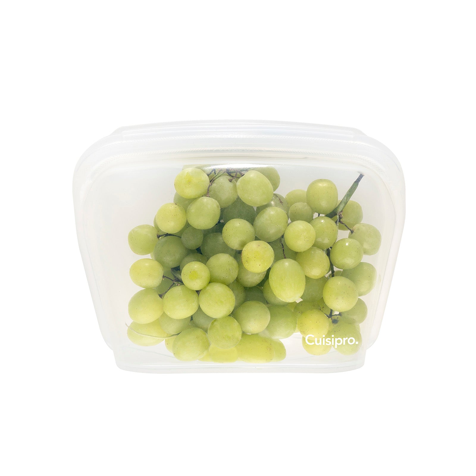 Cuisipro Pack-It Silicone Reusable Stand Up Storage Bag, 1300ml/44 oz, Clear