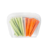 Cuisipro Pack-It Silicone Reusable Stand Up Storage Bag w/Divider, 1300ml/44 oz, Clear