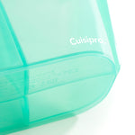Cuisipro Pack-It Silicone Reusable Stand Up Storage Bag w/Divider, 1300ml/44 oz, Green