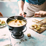 Emile Henry Flame Fondue Set, 2.6 Quart, Charcoal