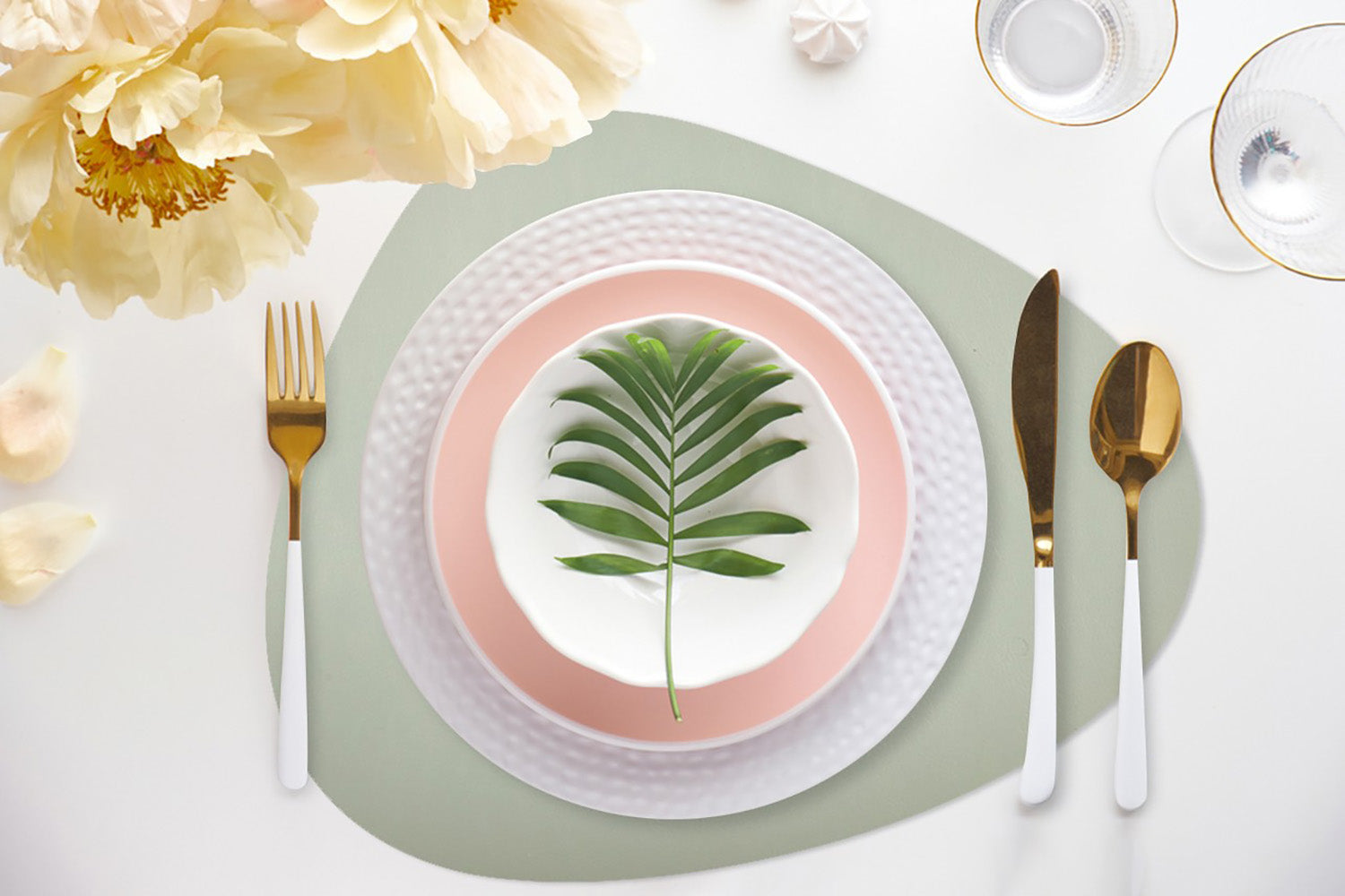 Davanti by Frieling Mattola Placemats, Set of 6, Mint