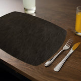 Davanti by Frieling Mattola Placemats Set of 6, Rectangle Plus, 14 x 18 Inch Indoor Outdoor Table Placemats, Black