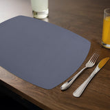 Davanti by Frieling Mattola Placemats Set of 6, Rectangle Plus, 14 x 18 Inch Indoor Outdoor Table Placemats, Stone Marine