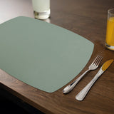 Davanti by Frieling Mattola Placemats Set of 6, Rectangle Plus, 14 x 18 Inch Indoor Outdoor Table Placemats, Mint