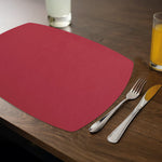 Davanti by Frieling Mattola Placemats Set of 6, Rectangle Plus, 14 x 18 Inch Indoor Outdoor Table Placemats, Earth Red