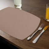 Davanti by Frieling Mattola Placemats Set of 6, Rectangle Plus, 14 x 18 Inch Indoor Outdoor Table Placemats, Taupe