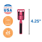 Constructive Eating Set of 3 Construction Eating Utensils for Kids and Toddlers, Pink