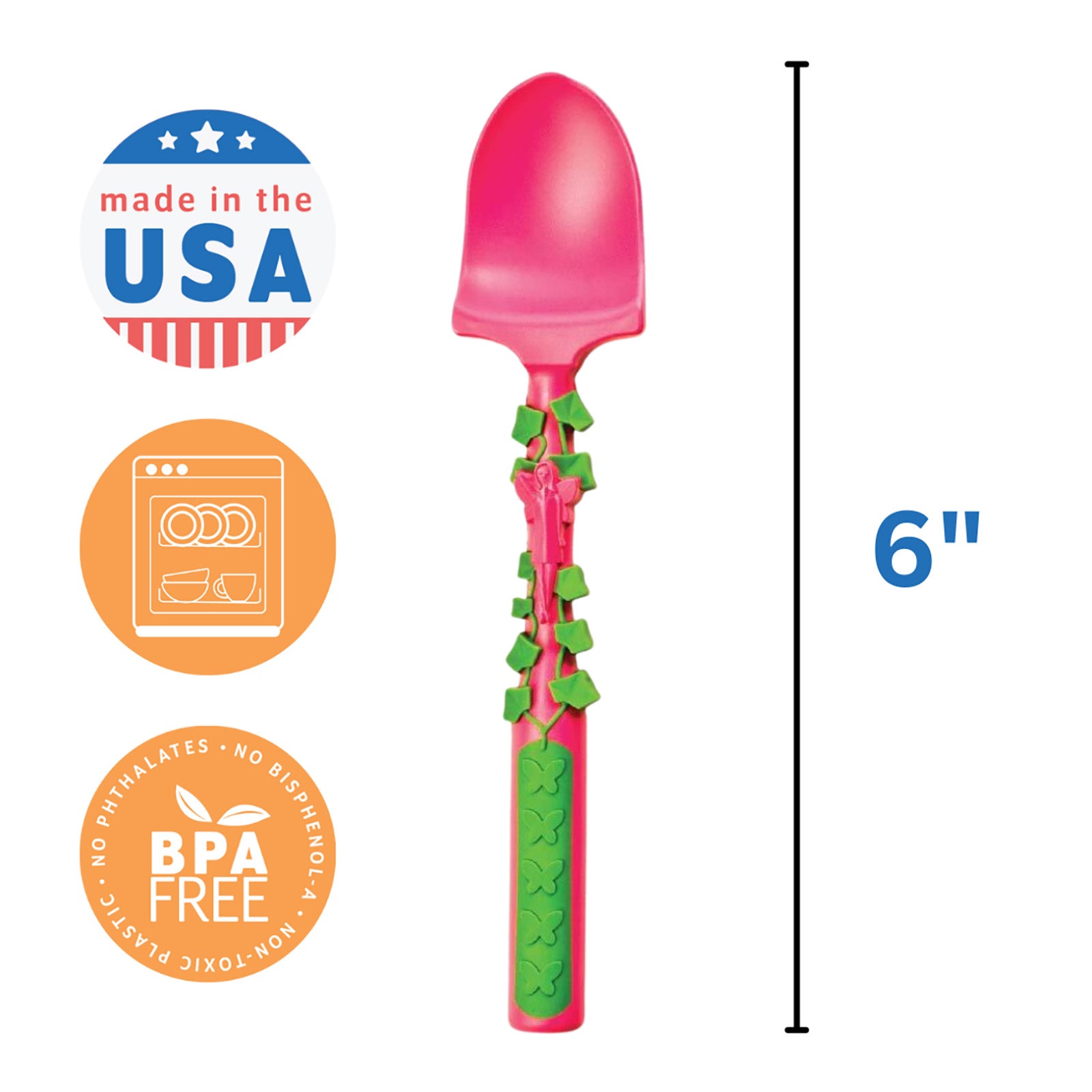 Constructive Eating Set of 3 Garden Fairy Eating Utensils for Kids and Toddlers