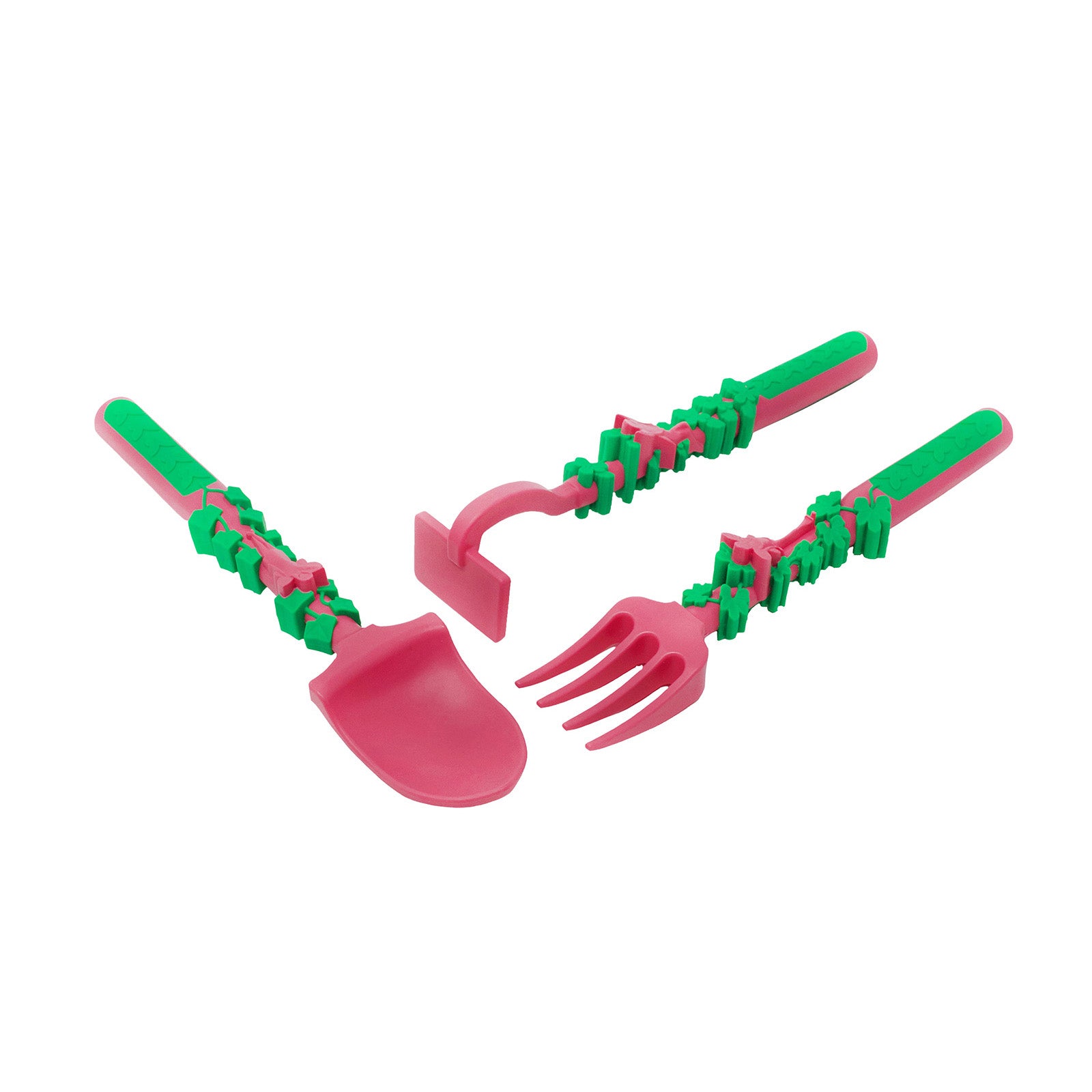 Constructive Eating Set of 3 Garden Fairy Eating Utensils for Kids and Toddlers