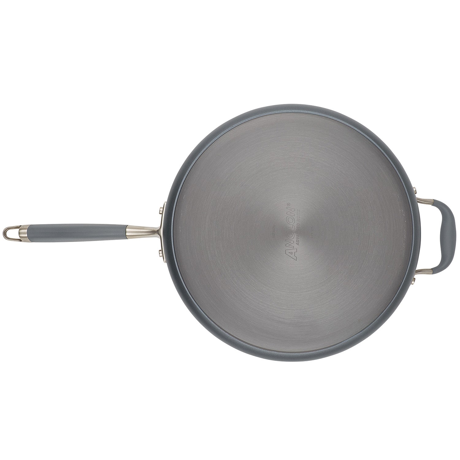 Anolon Advanced Home Hard-Anodized Nonstick Saute Pan with Helper Handle and Lid, 5-Quart, Moonstone