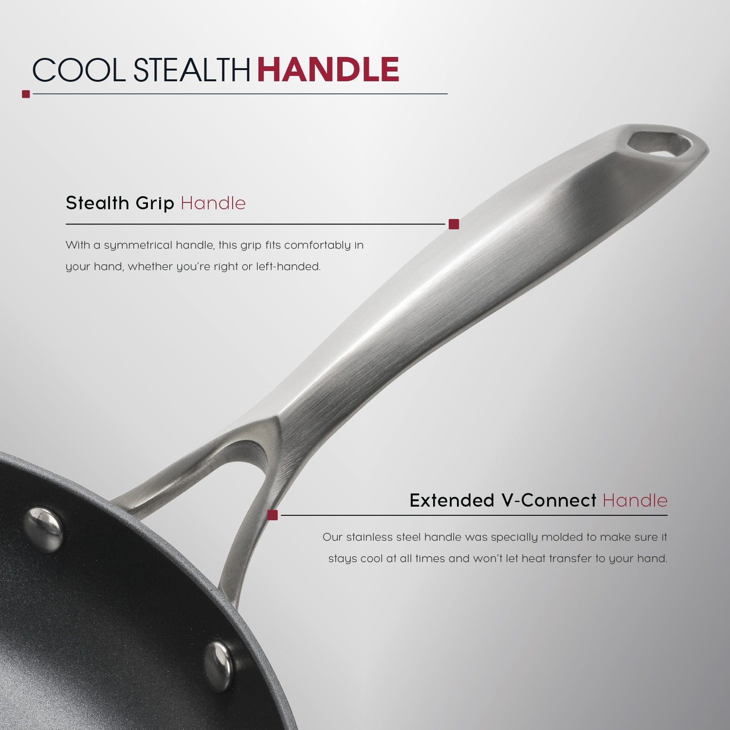 Radical Pan Nonstick Frying & Saute Pan Skillet With Stainless Steel Handle, 12-Inch