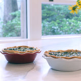 Emile Henry Mini Pie Dish, Set of 2, Leaves