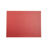 Davanti by Frieling Classic Luxe Placemats Set of 6, Rectangular 16.5 x 12.5 Inch Indoor Outdoor Table Placemats, Ruby Red