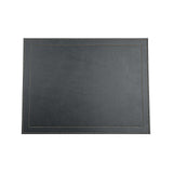 Davanti by Frieling Classic Luxe Placemats Set of 6, Rectangular 16.5 x 12.5 Inch Indoor Outdoor Table Placemats, Black Onyx