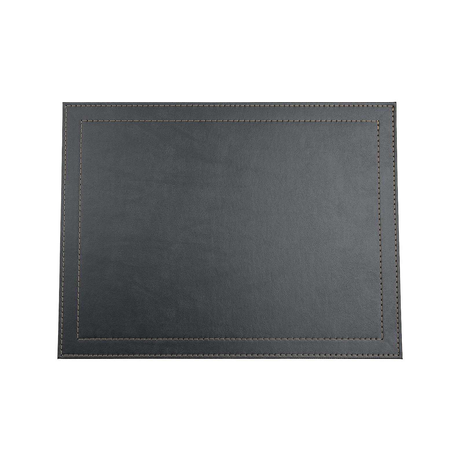 Davanti by Frieling Classic Luxe Placemats Set of 6, Rectangular 16.5 x 12.5 Inch Indoor Outdoor Table Placemats, Black Onyx