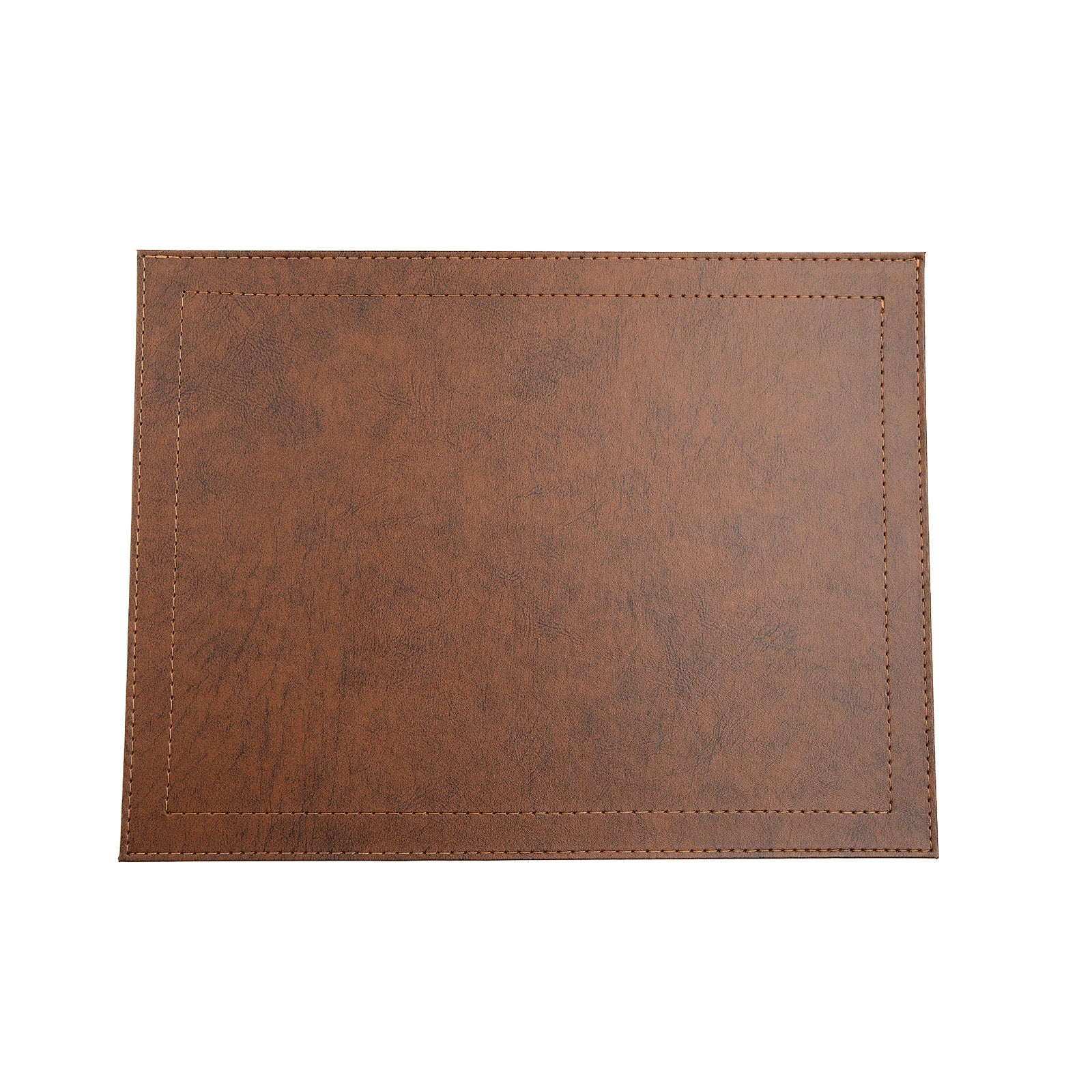 Davanti by Frieling Classic Luxe Placemats Set of 6, Rectangular 16.5 x 12.5 Inch Indoor Outdoor Table Placemats, Brown Marble