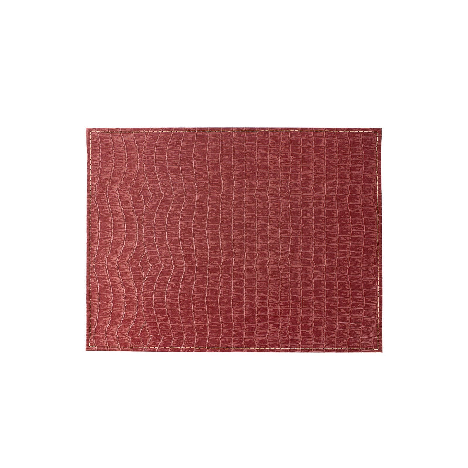 Davanti by Frieling Crocodile Placemats Set of 6, Rectangular 16.5 x 12.5 Inch Indoor Outdoor Table Placemats – Red