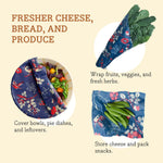 Bee's Wrap Cut-to-Size Beeswax Wrap Roll, Botanical