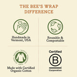 Bee's Wrap Cut-to-Size Beeswax Wrap Roll, Garden Party