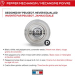 Peugeot Nancy Pepper Mill Acrylic, 9-Inch, Clear