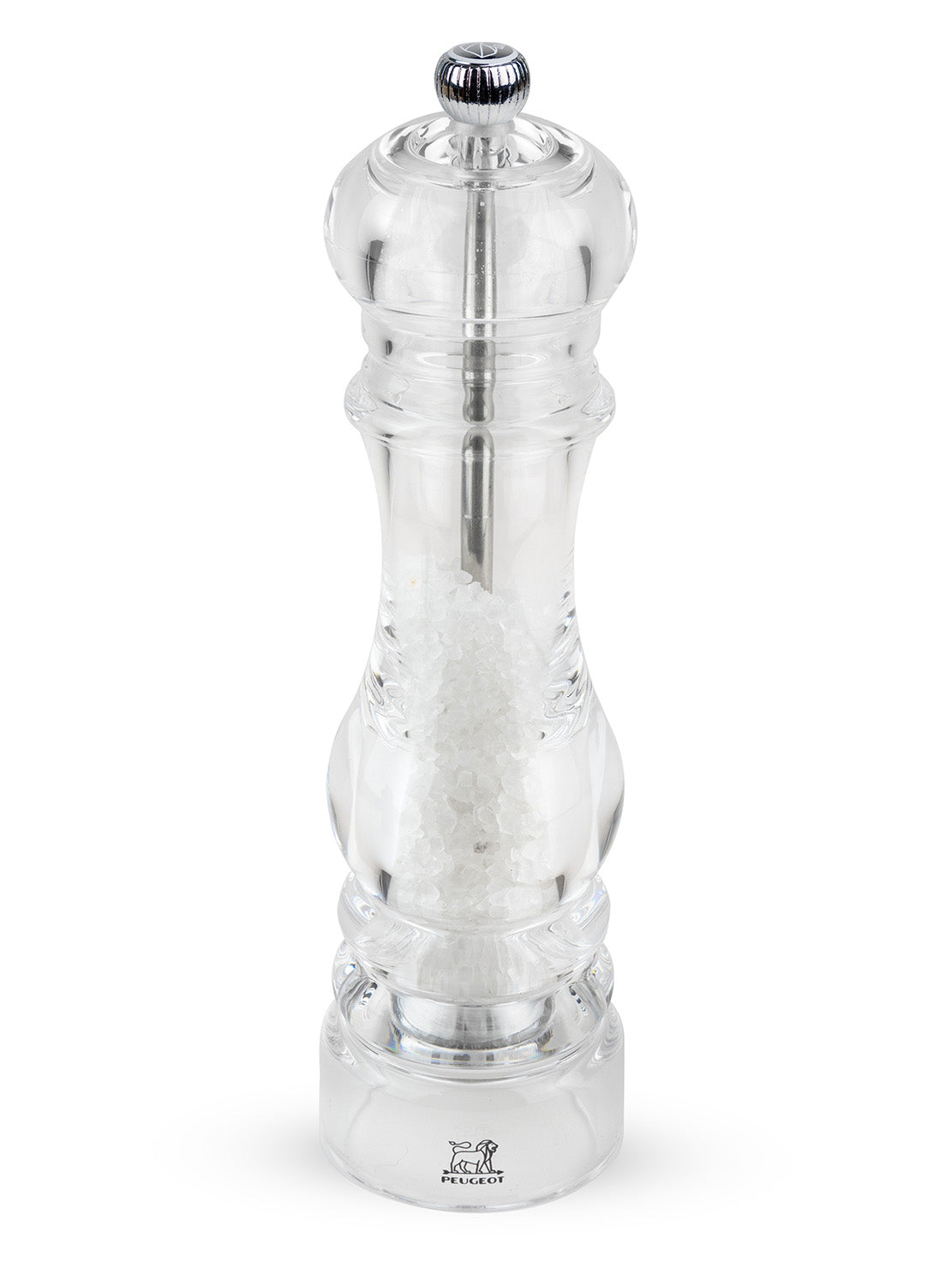 Peugeot Nancy Salt Mill Acrylic, 9-Inch, Clear