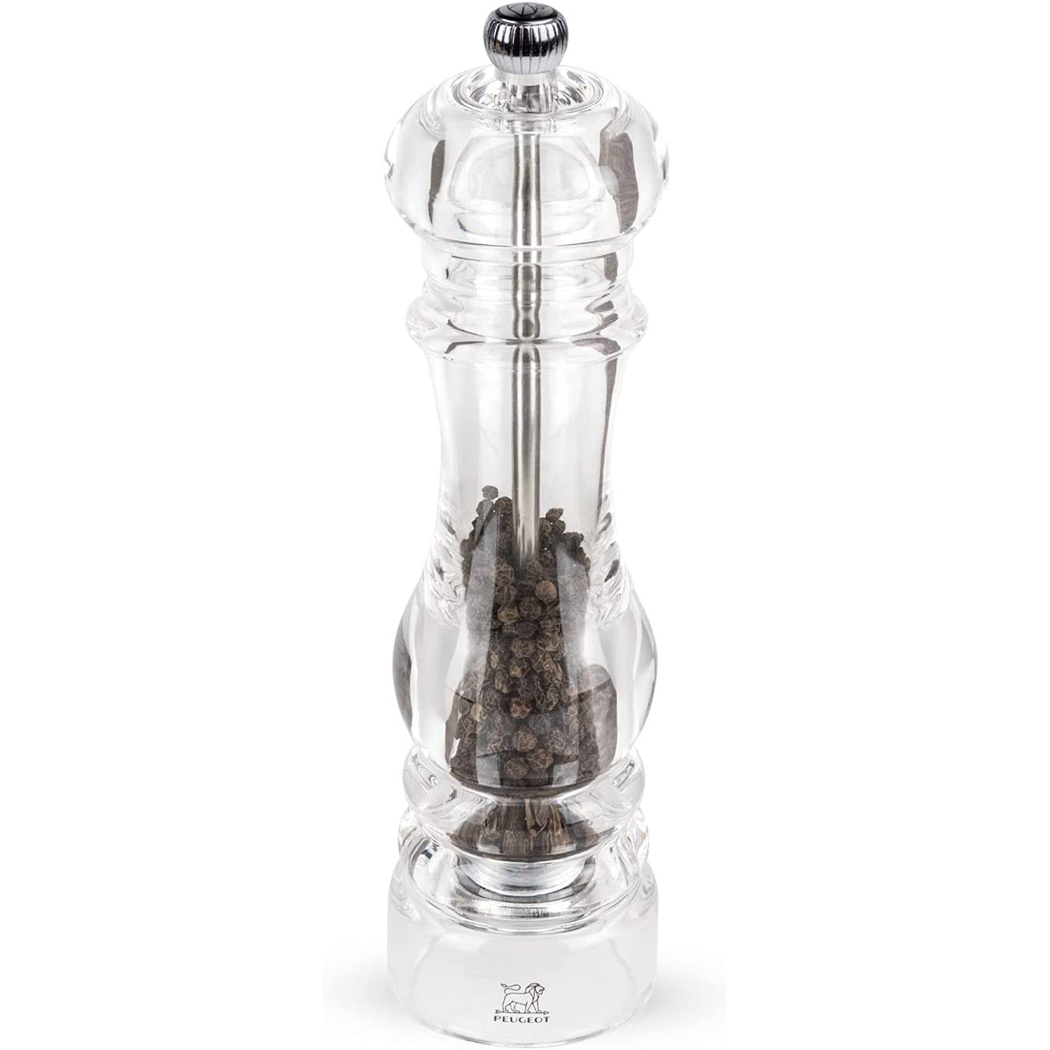 Peugeot Nancy Pepper Mill Acrylic, 9-Inch, Clear