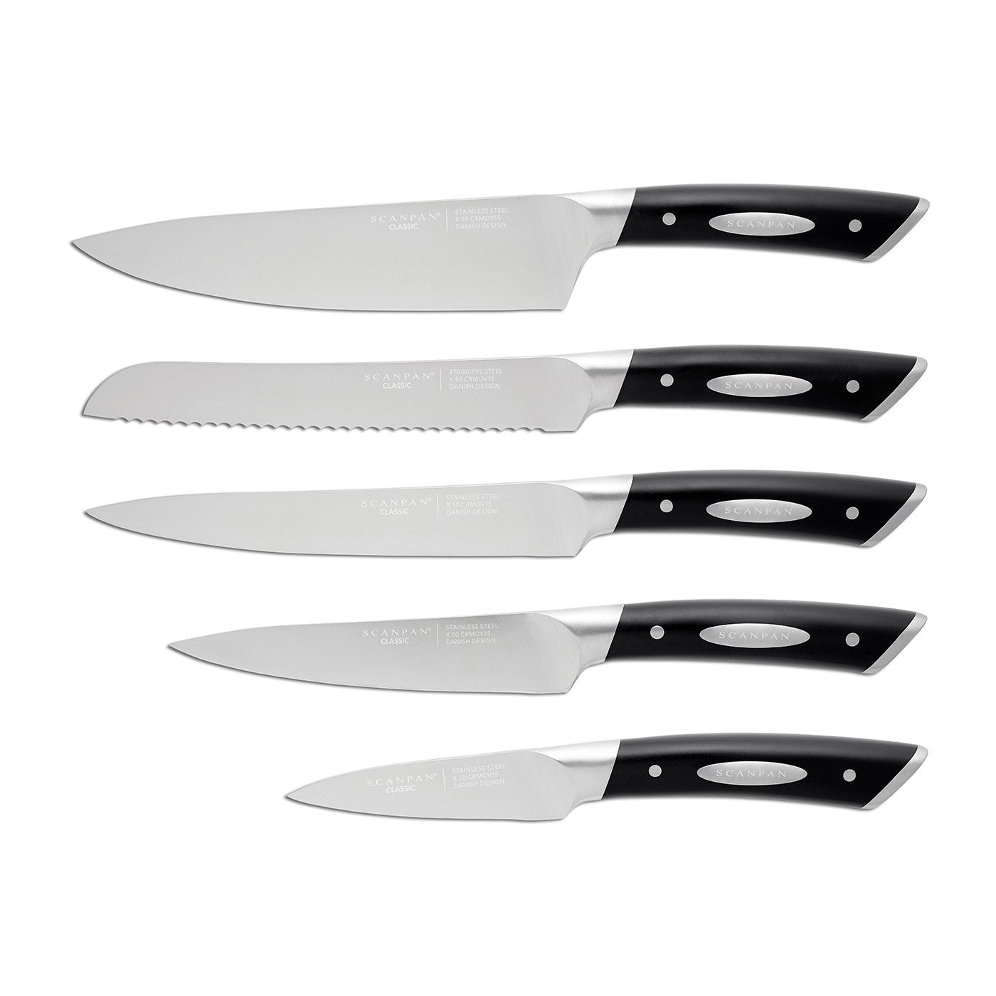 Scanpan Classic 6-Piece Knife Block Set
