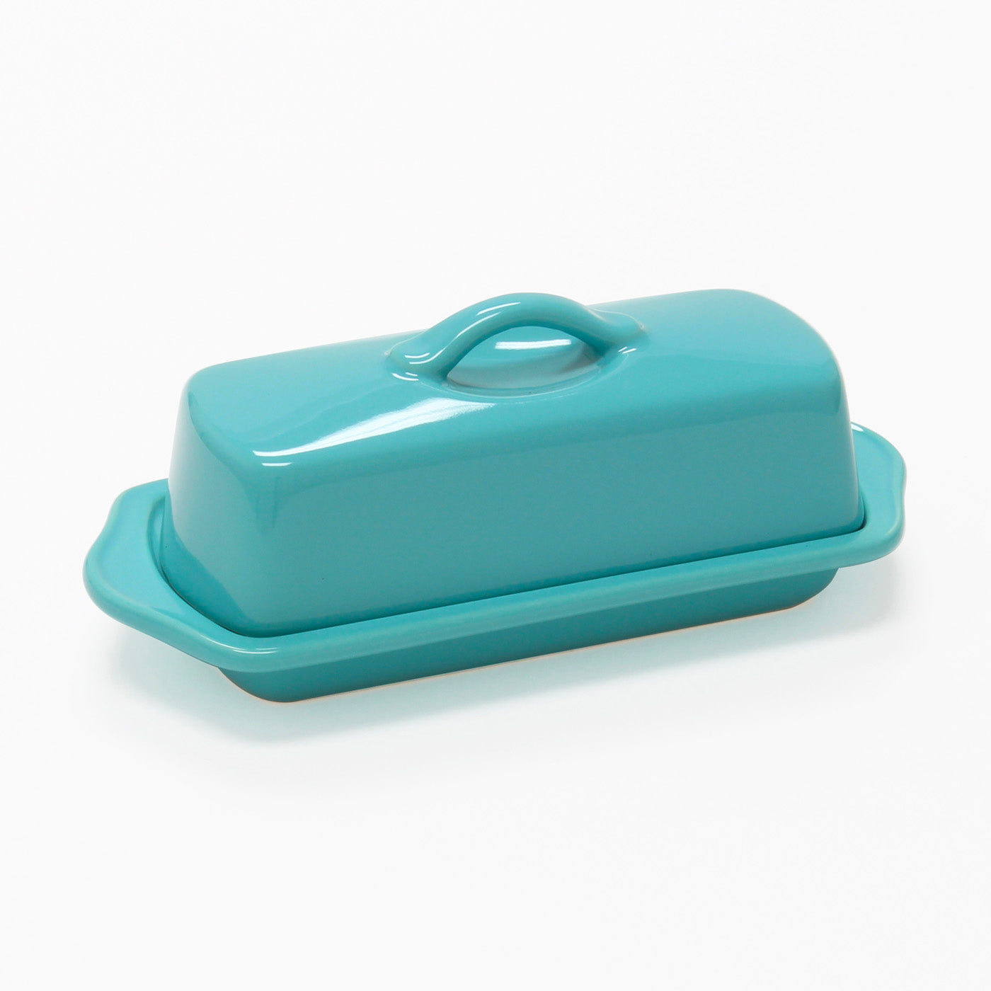 Chantal Full Size Ceramic Butter Dish, 8.5 Inch, Aqua