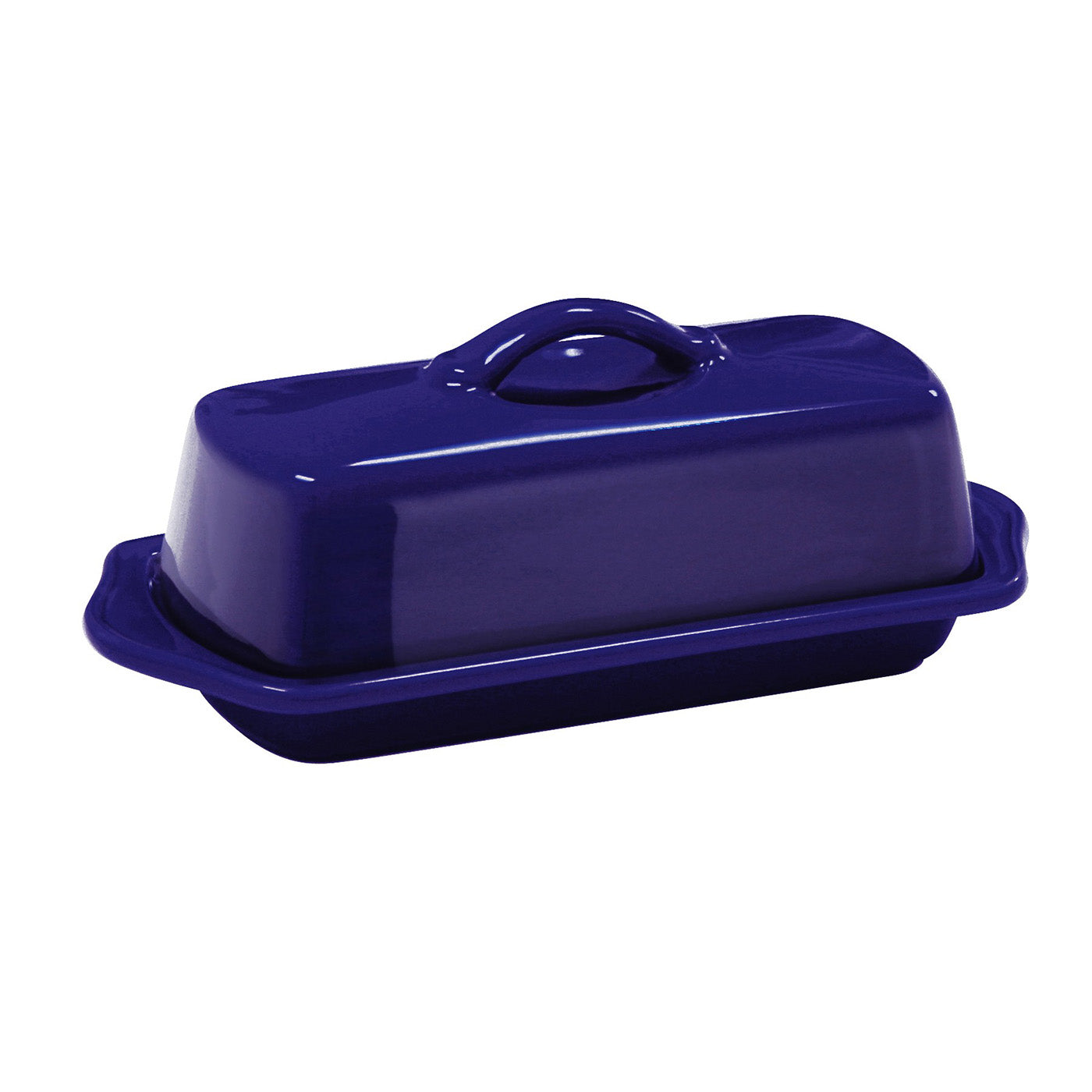 Chantal Full Size Ceramic Butter Dish, 8.5 Inch, Cobalt Blue