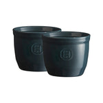 Emile Henry Made in France 6.75 oz Ramekin, Set of 2, 3.25" by 2.75", Blue Flame