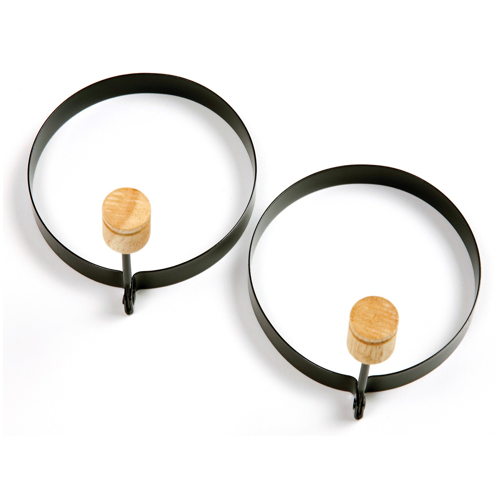 Norpro 4-Inch Nonstick Round Pancake and Egg Rings, Set of 2, Black