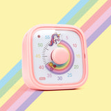Brainstream Visual Timer for Kids with 60 Minute Countdown and Adjustable Alarm for Focus, Classroom, Study, Rainbow Ride