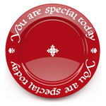Waechtersbach You Are Special Today Red Plate, 10.63-Inch Decorative Chinaware Celebration Dish
