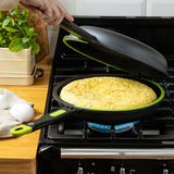 BRA Cookware Foodie Dual Frying Pan Double Skillet for Spanish Omelets & Frittatas, 10.2-Inch