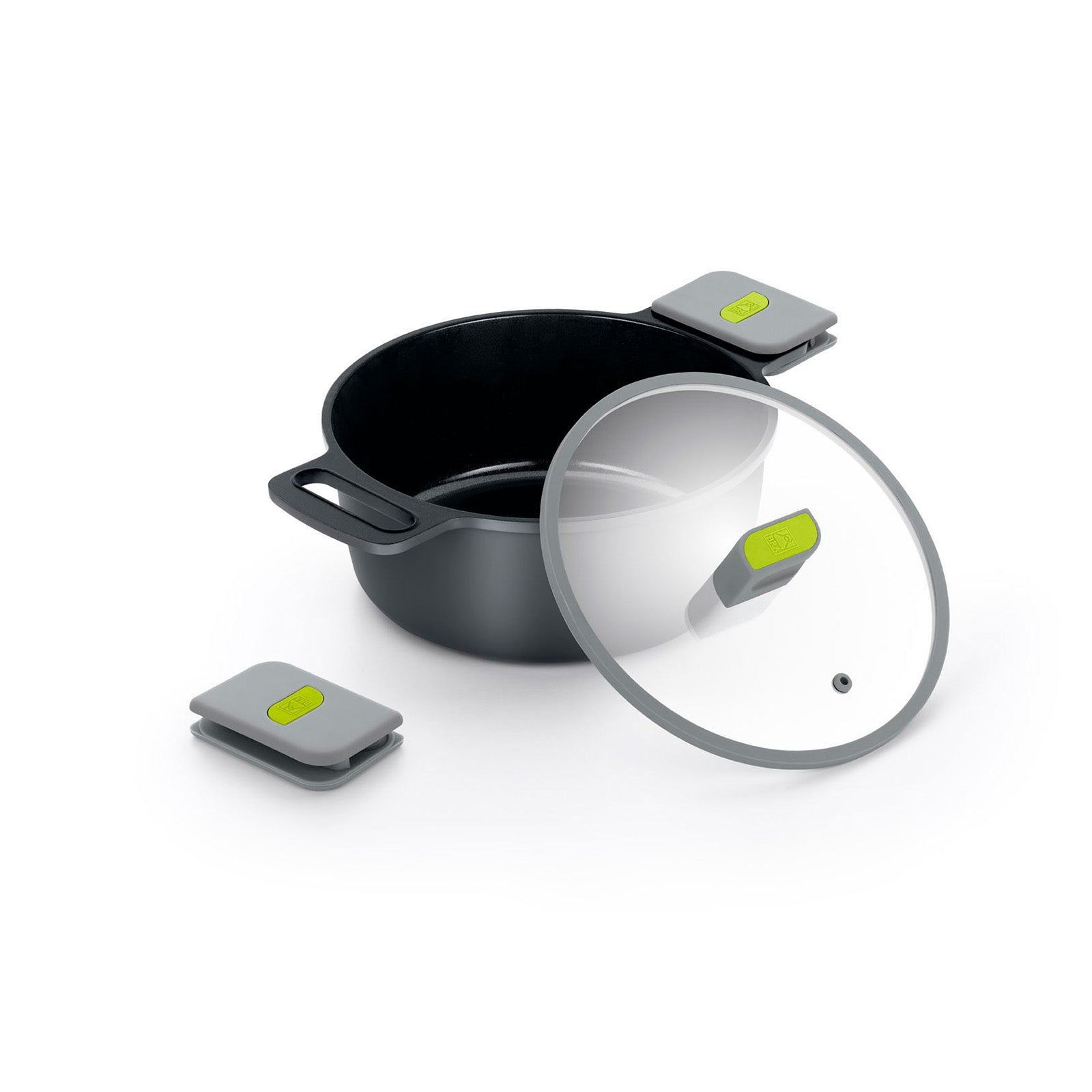 BRA Cookware Life Ceramic Nonstick Stock Pot w/Glass Lid | 8 Inch 3.2 Quart
