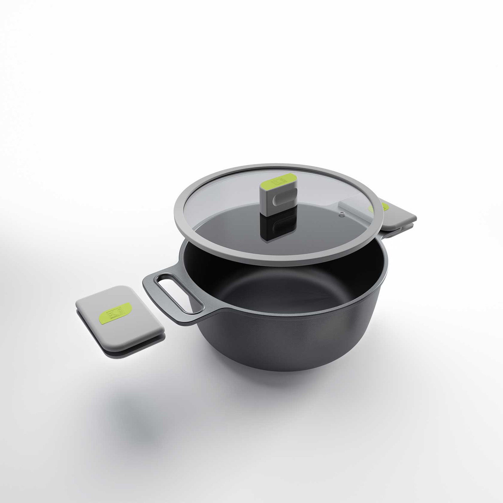 BRA Cookware Life Ceramic Nonstick Stock Pot w/Glass Lid | 9.5 Inch 4.2 Quart